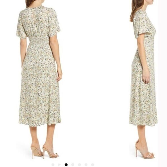 Revolve AFRM Floral cut out midi Dress - Picture 1 of 11